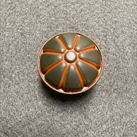 Liberty LQ-PN0848-RU-100 (100-Pack) 1-3/8" Round Deep Cut Flower or Spoked Design Rust and Bronze
