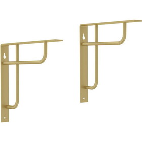 Liberty Hardware 2-Pack Art Deco Style Bracket Painted Brushed Brass