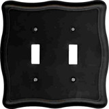 Liberty Hardware Double Switch Wall Plate Oil Rubbed Bronze W072ZMP-OB3-U