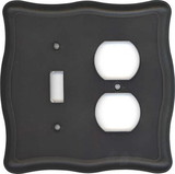 Liberty Hardware Switch Single/ Single Duplex Wall Plate Oil Rubbed Bronze W079ZMP-OB3-U