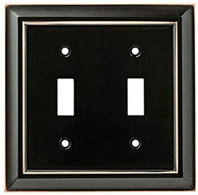 Brainerd Architectural Double Switch Wallplate Oil Rubbed Bronze