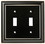 Brainerd Architectural Double Switch Wallplate Oil Rubbed Bronze