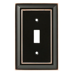 Brainerd Architectural Single Switch Plate Oil Rubbed Bronze W10087-OB-UP