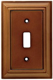 D. Lawless Hardware Hampton Bay - Architectural Wood - Decorative Single Switch Plate - Saddle - W10762-SDL-UH