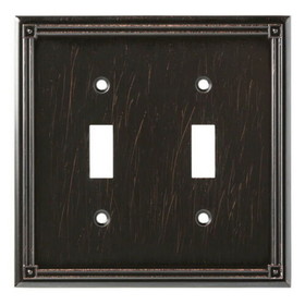Brainerd Ruston Double Switch Wall Plate Venetain Bronze