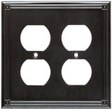 Brainerd Brainerd - Ruston Double Duplex Outlet Cover Plate - Venetian Bronze - W20191-VBR-CP