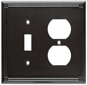 Brainerd Bainerd - Ruston Single Switch / Duplex Outlet Cover Plate - Venetian Bronze - W20193-VBR-CP