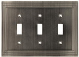 allen + roth Allen + Roth - 3 Toggle Switch Wall Plate - Heirloom Silver - W22986-904-U