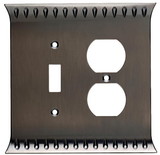 Brainerd Brainerd- Wadsworth - Heirloom Silver Single Switch / Duplex Wall Plate - W30335-904-CP
