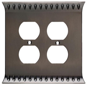 Brainerd Brainerd - Wadsworth - Heirloom Silver Double Duplex Wall Plate - W30337-904-CP