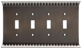 Brainerd Brainerd - Wadsworth - Heirloom Silver Quad Switch Wall Plate - W30340-904-CP