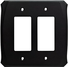 Brainerd LQ-W34479-FB-U Serene Double Decorator Wall Plate Flat Black