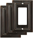 Liberty Hardware 3-pack Classic Architecture Single Decorator Wall Plate Venetian Bronze