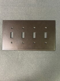 Brainerd Simple Step Quad Switch Wallplate Cocoa Bronze