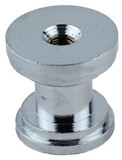 D. Lawless Hardware Knob or Pull Making Base - Solid Brass - Chrome 16x16mm M10-BRASSBASE-CRM