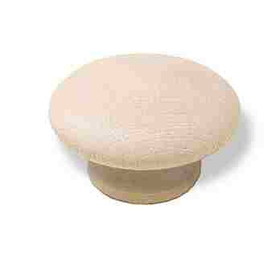 D. Lawless Hardware 1-1/2" Distressed Wood Knob Off White