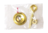 D. Lawless Hardware Round Backplate w/ Eye, Screw, & Nut - Solid Brass