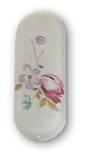D. Lawless Hardware Matching Flowered Ceramic Backplate 3-1/2
