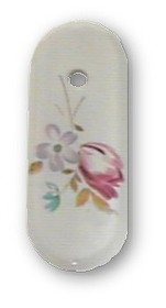D. Lawless Hardware Matching Flowered Ceramic Backplate 3-1/2"  P51-P30093-WC