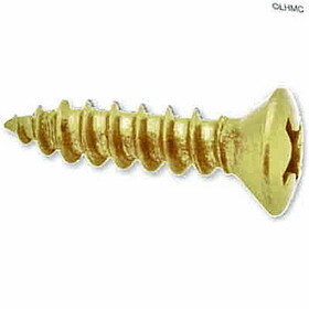 D. Lawless Hardware Bag of 25 Screws 6 X 5/8" Brass Plated Oval Head Philips Screws