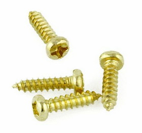 D. Lawless Hardware #2 X 1/2" Round Head Brass Plated Phillips  - Bag of 25 Screws