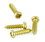 D. Lawless Hardware #3 X 1/2" Round Head Brass Plated Phillips -Bag of 25 Screws