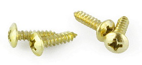 D. Lawless Hardware #5 X 1/2" Pan Head Brass Plated Phillips - Bag of 25 Screws