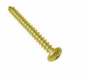 D. Lawless Hardware #5 X 5/8" Pan Head Phillips Brass Plated - Bag of 25 Screws