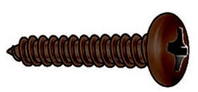 D. Lawless Hardware #8 X 5/8" Round Head Phillips Antique Copper Plated - Bag of 25 Screws