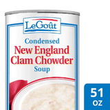 Legout New England Clam Chowder Condensed Canned Soup, 50 Ounces, 12 per case
