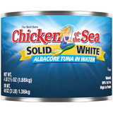 Chicken Of The Sea Aluminum Solid White In Water Tuna, 66.5 Ounces, 6 per case