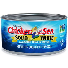Chicken Of The Sea Solid Albacore Tuna In Water, 12 Ounces, 24 per case