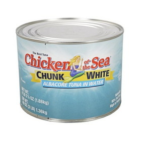 Chicken Of The Sea Aluminum In Water White Tuna Chunk, 66.5 Ounces, 6 per case