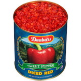 Dunbar Peppers Diced Red Regular Pack, 102 Ounces, 6 per case