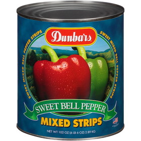Dunbar Peppers Strip Red&amp;Grn, 1 Each, 6 per case