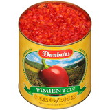 Dunbar Diced Red Peeled Pimento 102 Ounces - 6 Per Case
