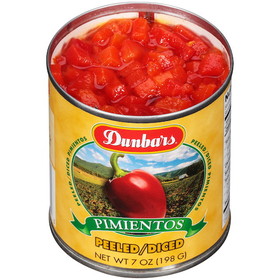 Dunbar Pimento Diced Red Peeled, 1 Each