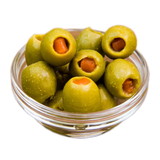 Seville Stuffed Queen Spanish Green Olives 90-100 Count 1 Gallon - 4 Per Case