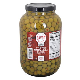 Seville Stuffed Manzanilla Olives 340-360 Count 1 Gallon - 4 Per Case