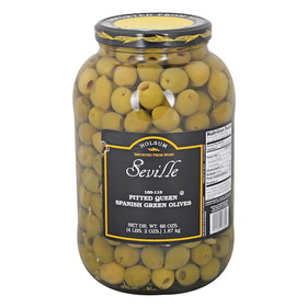 Seville Pitted Queen Olive 100-110 Count 1 Gallon - 4 Per Case