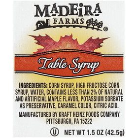 Madeira Farms Table Syrup Cup 1.5 Ounces - 136 Per Case