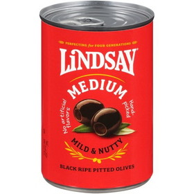 Lindsay Olive Pitted Ripe Olives Medium Domestic, 6 Ounces, 24 per case
