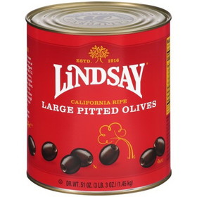 Lindsay Olive Pitted Ripe Large Domestic, 51 Ounces, 6 per case