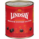 Lindsay Ripe Olives Medium Black Pitted Domestic, 51 Ounces, 6 per case