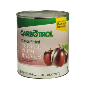 Carbotrol Fruit Plum Halves, 105 Ounces, 6 per case
