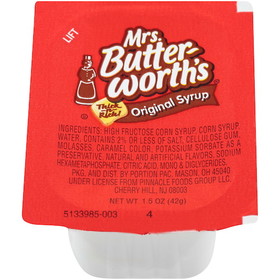 Portion Pac Mrs. Butterworth Syrup 1.5 Ounce Cup - 100 Per Case