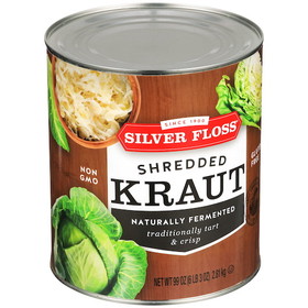 Silver Floss Vegetable Shredded Sauerkraut, 99 Ounce, 6 per case