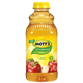 Mott's 100% Apple Juice, 32 Fluid Ounces, 12 per case