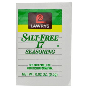 Lawry's Salt Free 17 Seasoning, 500 Each, 1 per case