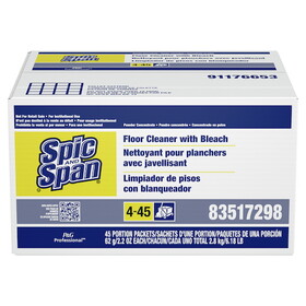 Spic &amp; Span Professional Floor Cleaner W/Bleach Concentrate Powder Packet, 2.2 Ounce, 45 Per Case